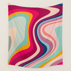 Boho Fluid Abstract Wall Tapestry Gallery Image 4