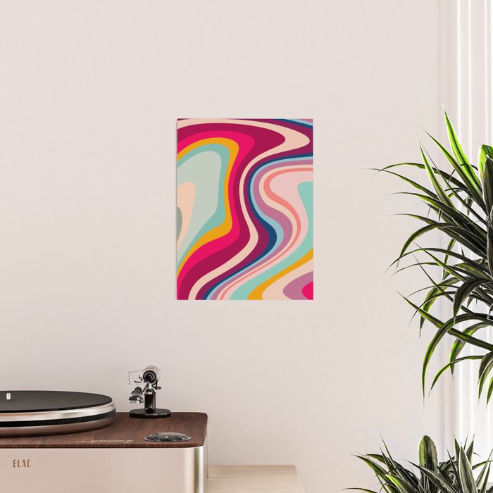 Boho Fluid Abstract Poster Gallery Image 2