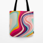 Boho Fluid Abstract Tote Bag Gallery Image 1