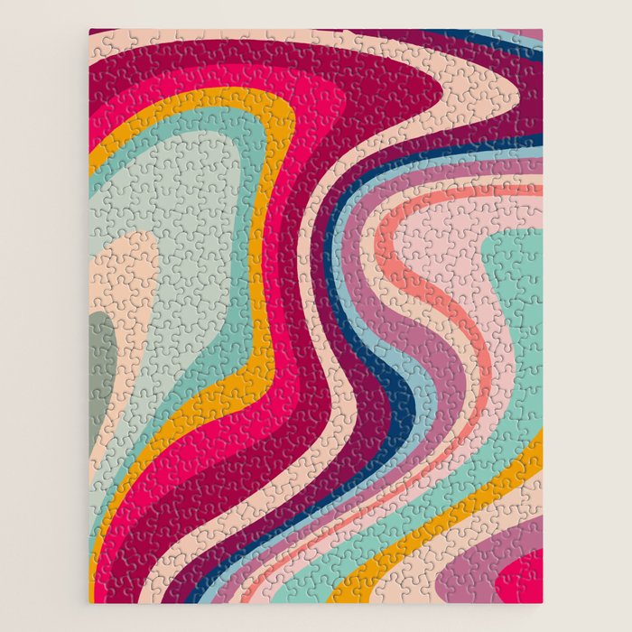 Boho Fluid Abstract Jigsaw Puzzle Gallery Image 1