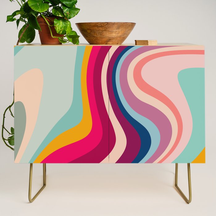 Boho Fluid Abstract Credenza Gallery Image 1