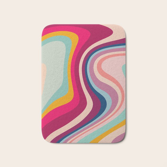 Boho Fluid Abstract Bath Mat Gallery Image 1