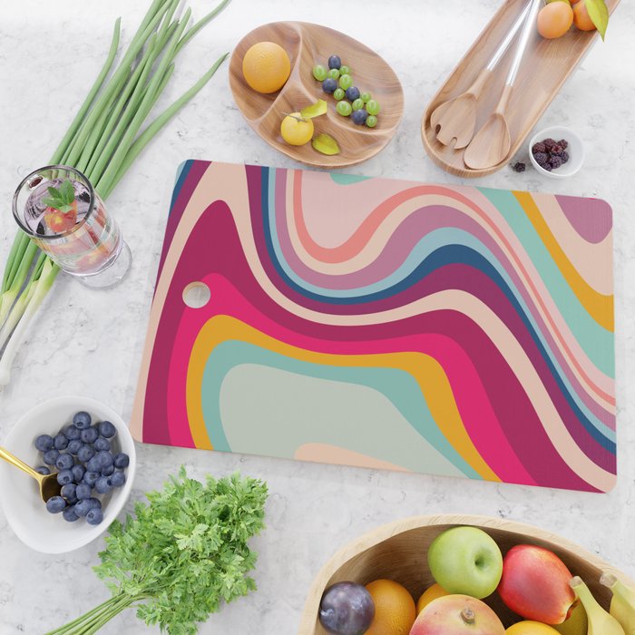 Boho Fluid Abstract Cutting Board Gallery Image 2