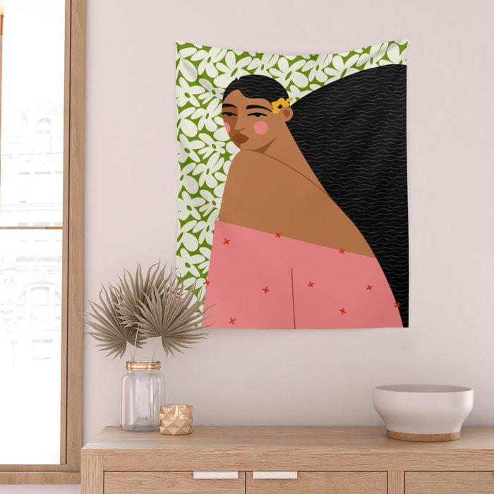 Tropical Chic - Portrait Wall Tapestry Gallery Image 2