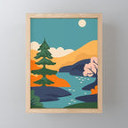Nature forest mountain landscape art Mini Art Print Gallery Image 1