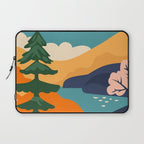 Nature forest mountain landscape art Laptop Sleeve Gallery Image 1