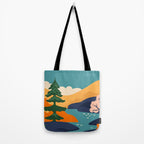 Nature forest mountain landscape art Tote Bag Gallery Image 2