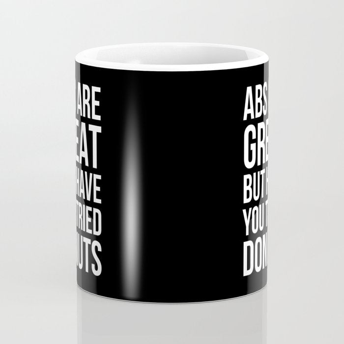 Abs Are Great But Have You Tried Donuts (Black) Coffee Mug Gallery Image 4