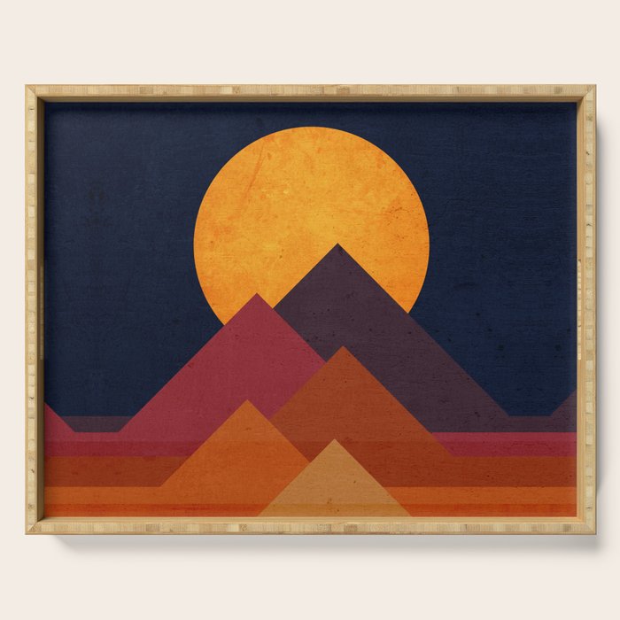 Full moon and pyramid Serving Tray Gallery Image 1