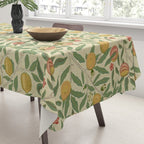 William Morris Pomegranate Fruit Beige Gold Coral Tablecloth Gallery Image 3