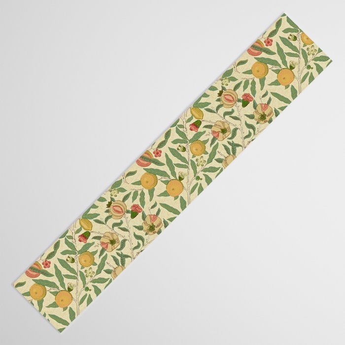 William Morris Pomegranate Fruit Beige Gold Coral Table Runner Gallery Image 3