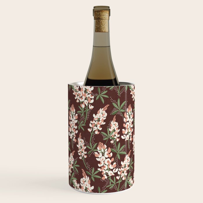 Bluebonnet Floral Brown Peach Multi Wine Chiller Gallery Image 1