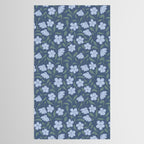 Moody Botanical Blooms on Slate Blue Tablecloth Gallery Image 2