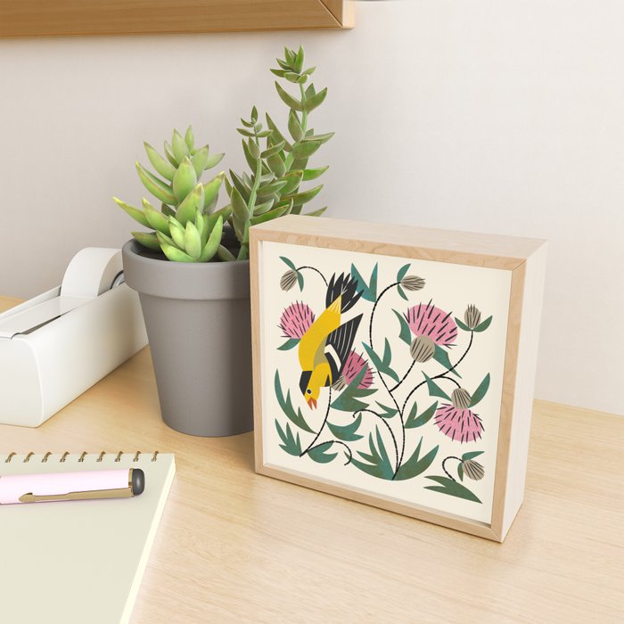 Goldfinch and Thistle Mini Art Print Gallery Image 2