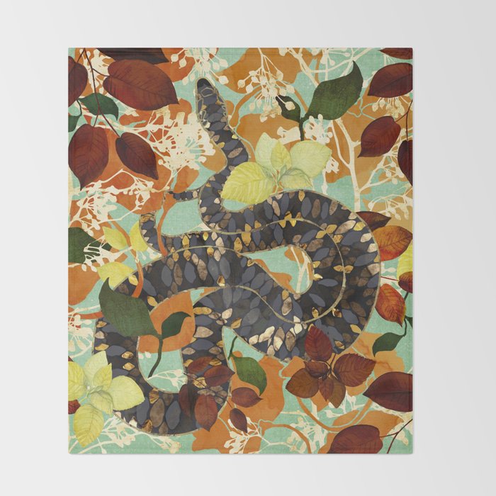 Fall Serpent Garden Throw Blanket Gallery Image 2