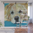 Shiner the Golden Retriever Portrait Wall Mural Gallery Image 1