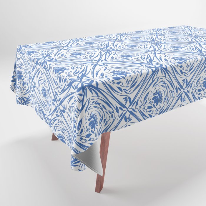 Floral pleasure pattern BW Tablecloth Gallery Image 1