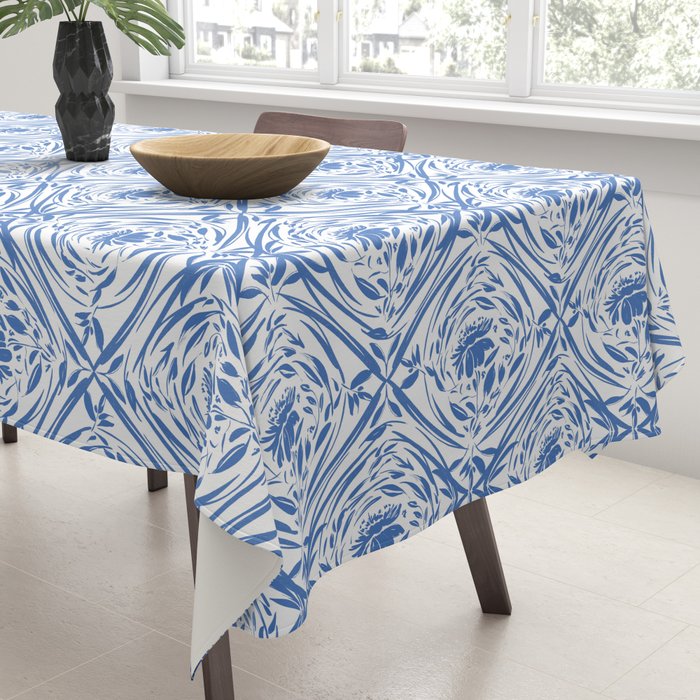 Floral pleasure pattern BW Tablecloth Gallery Image 3