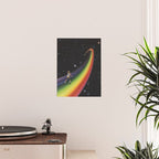 Retro Cosmic Rainbow Roller Skating Poster Gallery Image 2