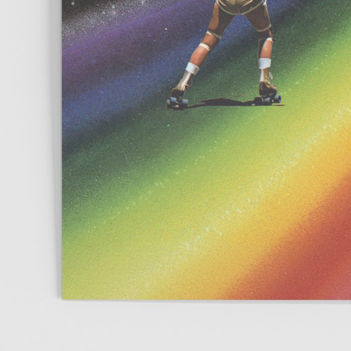 Retro Cosmic Rainbow Roller Skating Poster Gallery Image 3