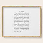 St. Therese Quote, May Today There be Peace, Serving Tray Gallery Image 1