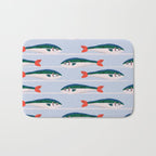 Large Sardines Pattern Bath Mat Gallery Image 1
