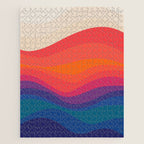 Sacred Geometric Waves: Retro 80s Edition Jigsaw Puzzle Gallery Image 1