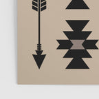 Southwestern Arrow Pattern 232 Black and Beige Poster Gallery Image 3