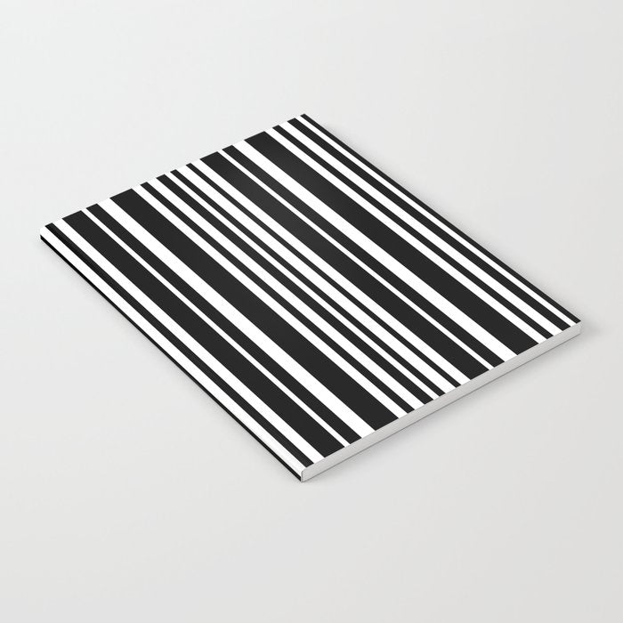 Classic Stripes XLI - Black and White Notebook Gallery Image 2