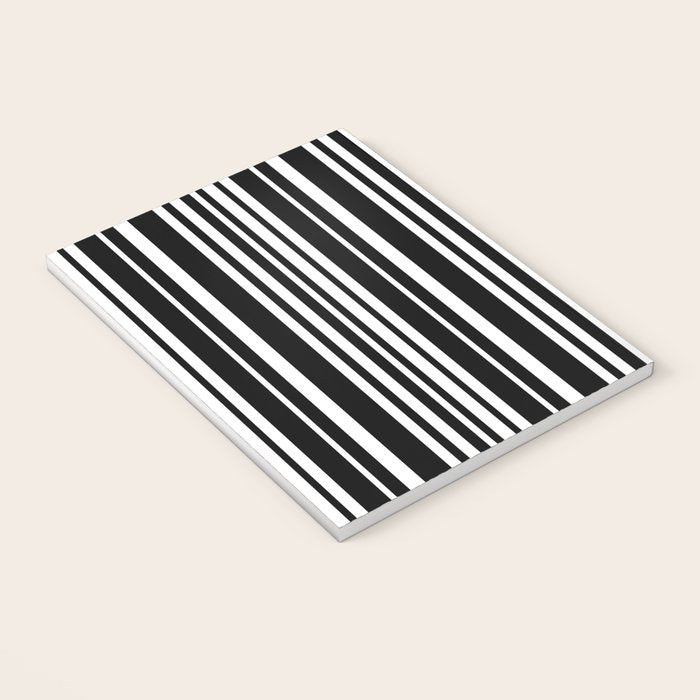 Classic Stripes XLI - Black and White Notebook Gallery Image 3