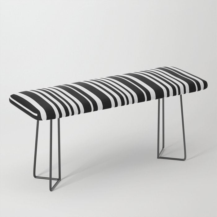Classic Stripes XLI - Black and White Bench Gallery Image 1