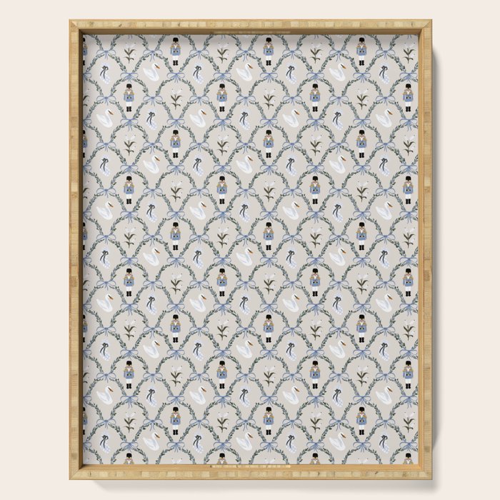 Charming Nutcracker Pattern Serving Tray Gallery Image 1