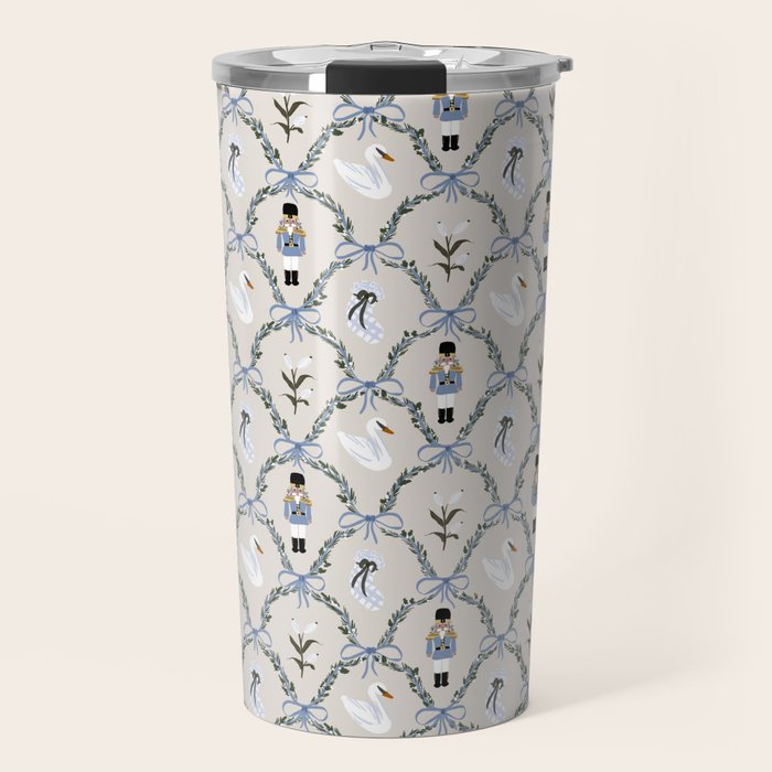 Charming Nutcracker Pattern Travel Mug Gallery Image 1