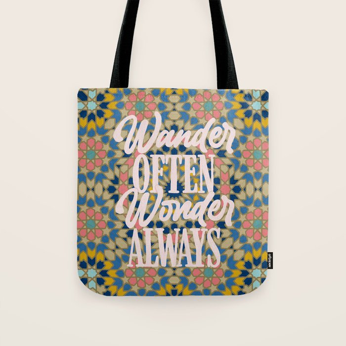 Wander Often Wonder Always Tote Bag Gallery Image 1