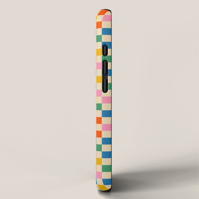 Colorful Mini Check Checkered Pattern iPhone Case Gallery Image 2