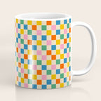 Colorful Mini Check Checkered Pattern Coffee Mug Gallery Image 1