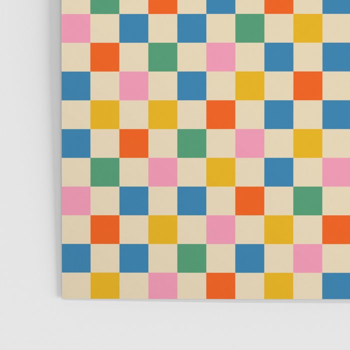 Colorful Mini Check Checkered Pattern Poster Gallery Image 3