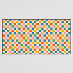 Colorful Mini Check Checkered Pattern Desk Mat Gallery Image 3