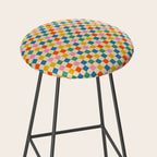 Colorful Mini Check Checkered Pattern Stool Gallery Image 2