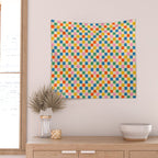 Colorful Mini Check Checkered Pattern Wall Tapestry Gallery Image 2