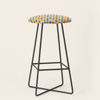 Colorful Mini Check Checkered Pattern Stool Gallery Image 1