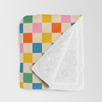Colorful Mini Check Checkered Pattern Throw Blanket Gallery Image 3