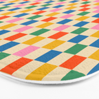 Colorful Mini Check Checkered Pattern Bath Mat Gallery Image 3