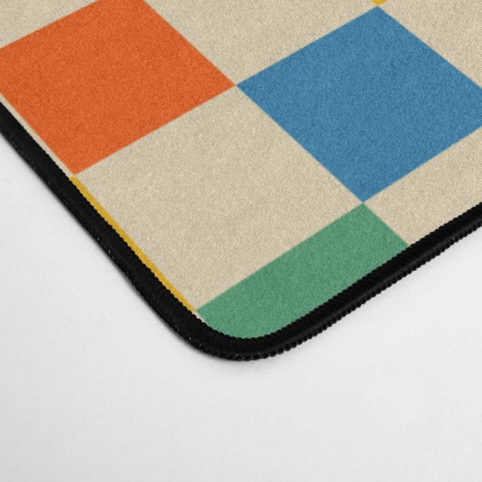 Colorful Mini Check Checkered Pattern Desk Mat Gallery Image 4
