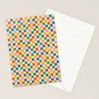 Colorful Mini Check Checkered Pattern Stationery Card Gallery Image 2