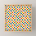 Colorful Mini Check Checkered Pattern Mini Art Print Gallery Image 1