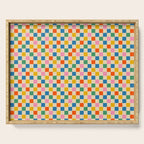 Colorful Mini Check Checkered Pattern Serving Tray Gallery Image 1