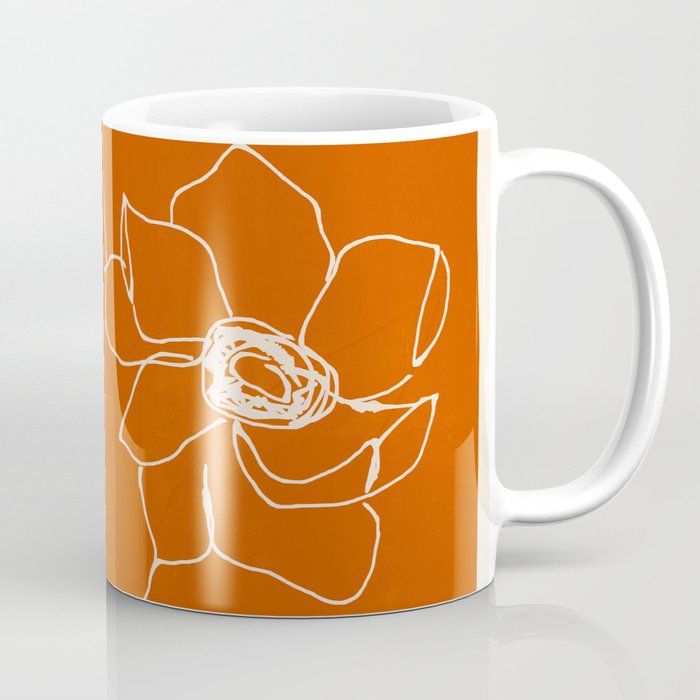 Line Drawing Flowers Coffee Mug Gallery Image 1