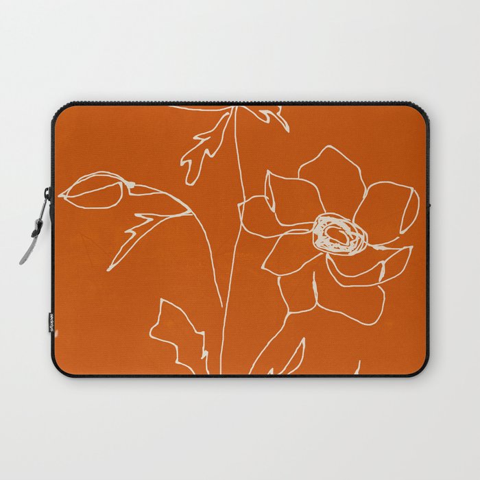Line Drawing Flowers Laptop Sleeve Gallery Image 1