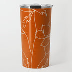Line Drawing Flowers Travel Mug Gallery Image 1